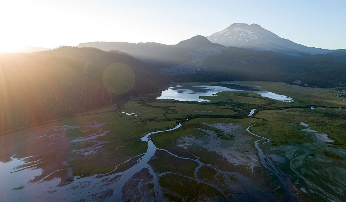 South Sister and the marshlands below it where the water runs off from above.