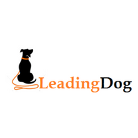 Leading dog logo.